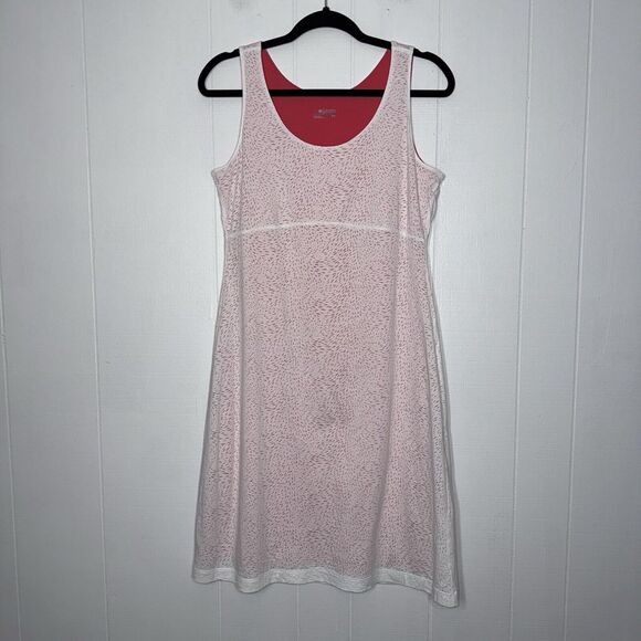 Columbia Women’s See Through You Burnout Dress White Pink Size Medium - Picture 1 of 5